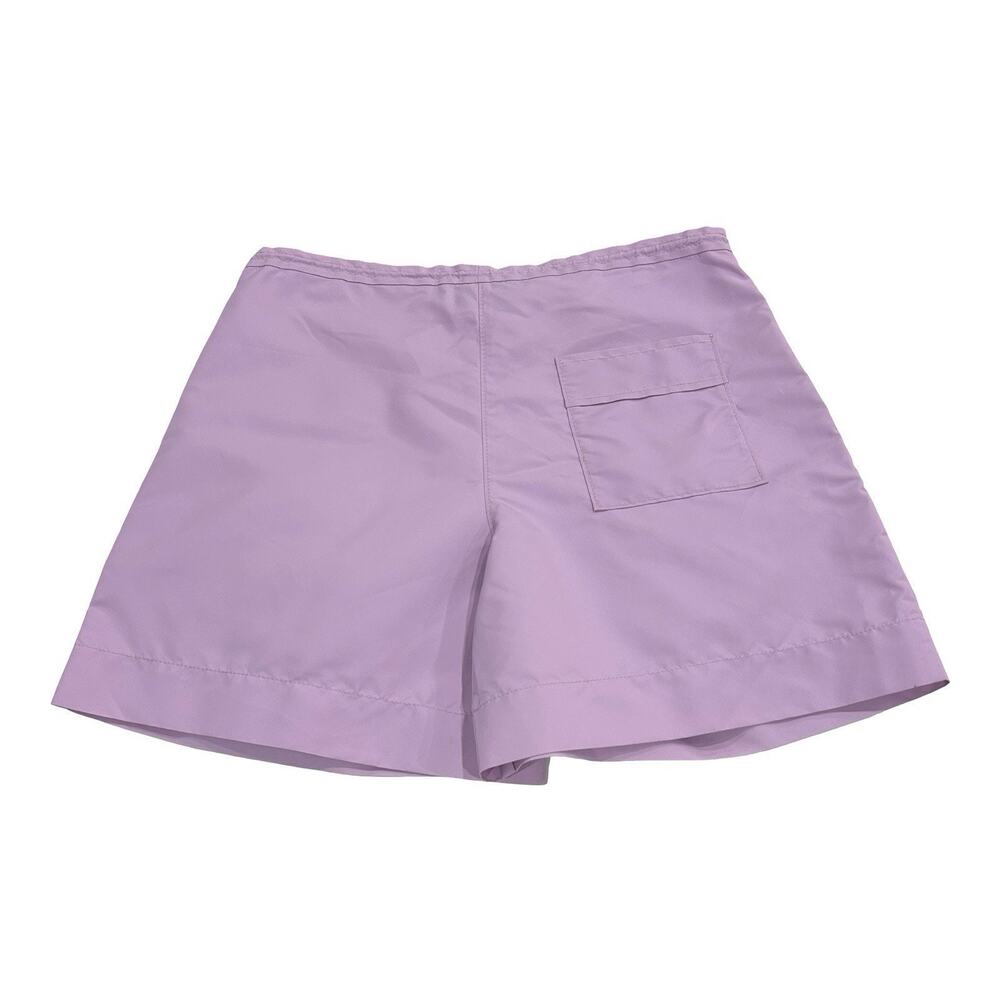 STAUD Coconut Shorts Womens Size S Lavender Purple Nylon Pleated High Rise - Picture 3 of 8